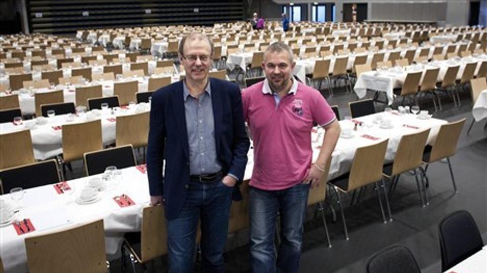 Direktør Per Malmberg (tv) og marketingsansvarlig Søren Qvist i Arena Nord, som i år slår alle rekorder med arrangementer og publikumstilstrømning. Foto: Carl Th. Poulsen