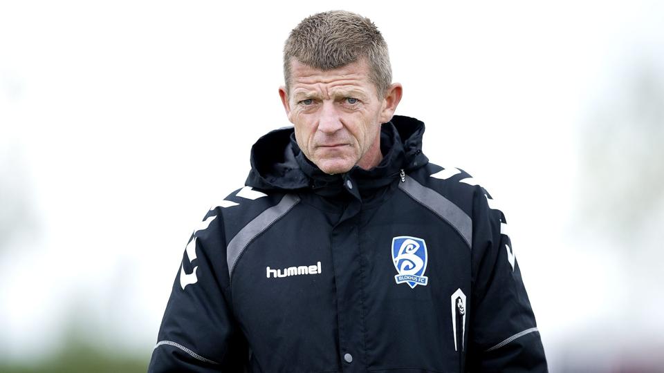Træner Søren Kusk og co. måtte mod FC Vestsjælland æde endnu et nederlag i fodboldens 1. division. Foto: Lars Pauli <i>Lars Pauli</i>