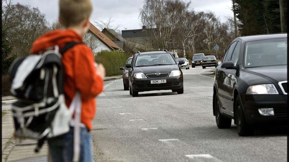 Er der trafikproblemer på skolevejene, er det nu man skal komme med sine input på kommunens hjemmeside. Arkivfoto: Lars Pauli <i>Lars Pauli</i>
