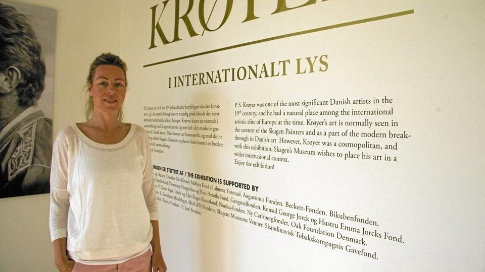 Dorthe Rosenfeldt Sieben fortæller om arbejdet med at samle den store Krøyer-udstilling. Foto: Skagens Museum