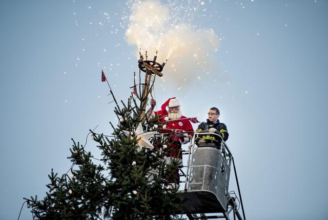 I år finder du det traditionsrige juletræ på en helt ny placering. Arkivfoto: Henrik Bo
