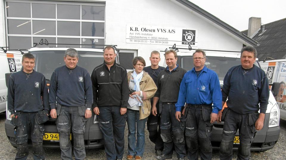 fra venstre Michael,Ole,Anders,Kirsten,Emil,Jens Christian,Per og Henning. Foto: ole vestergaard <i>ole vestergaard</i>