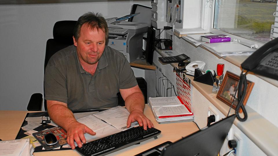 Flemming Iversen på kontoret. Foto: G. Allan-Jensen <i>G. Allan-Jensen</i>