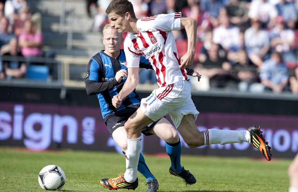 Nicklas Helenius er det varmeste salgsemne hos AaB. Foto: Michael Koch. <i>Foto: Torben Hansen</i>