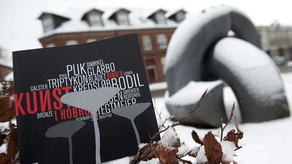 Bogen om kunst i Hobro kan købes fra i dag. Den indeholder bl.a. en beskrivelse af Kurt Tegtmeiers vandkunst Edderkoppen. Foto: Lars Pauli <i>Lars Pauli</i>