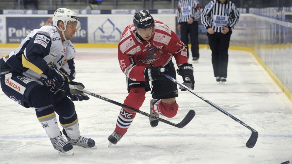 Colin Greening og Aalborg Pirates gik for en sjælden gangs skyld målløse fra isen. Foto: Grete Dahl <i>Foto: Grete Dahl</i>