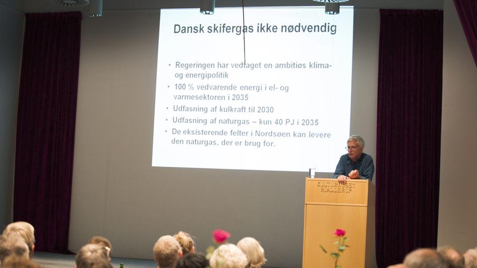 Debatten om skifergas eller ej har raset. Her fra borgermødet på Frederikshavn Gymnasium. Arkivfoto Bente Poder <i>Bente Poder</i>