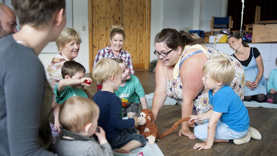 Christina Thoft underviser i musik, men alle sanser bliver stimuleret.Foto: Bente Poder <i>Bente Poder</i>