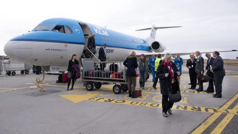 Det er ikke mindst KLMs rute til Amsterdam, der giver fremgangen på udenrigstrafikken.Arkivfoto: Grete Dahl <i>Grete Dahl</i>