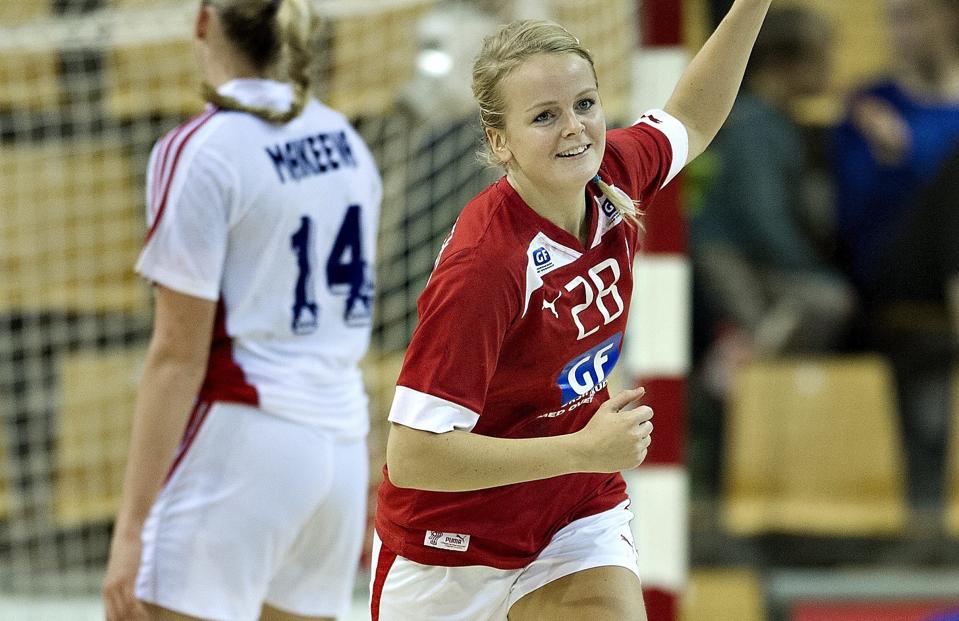 Stine Jørgensen ser frem til sin nye rolle på landsholdet, hvor hun i år har fået mere ansvar og spilletid end førhen.Foto: Scanpix <i>Scanpix Denmark</i>