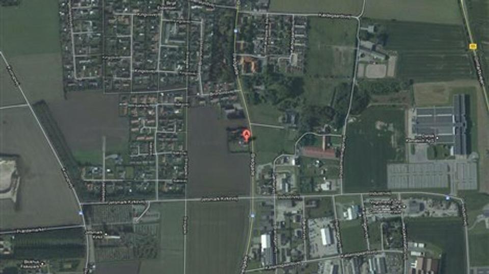 Ulykken skete ud for nummer 104 på Bredgade i Pandrup. Foto: Google