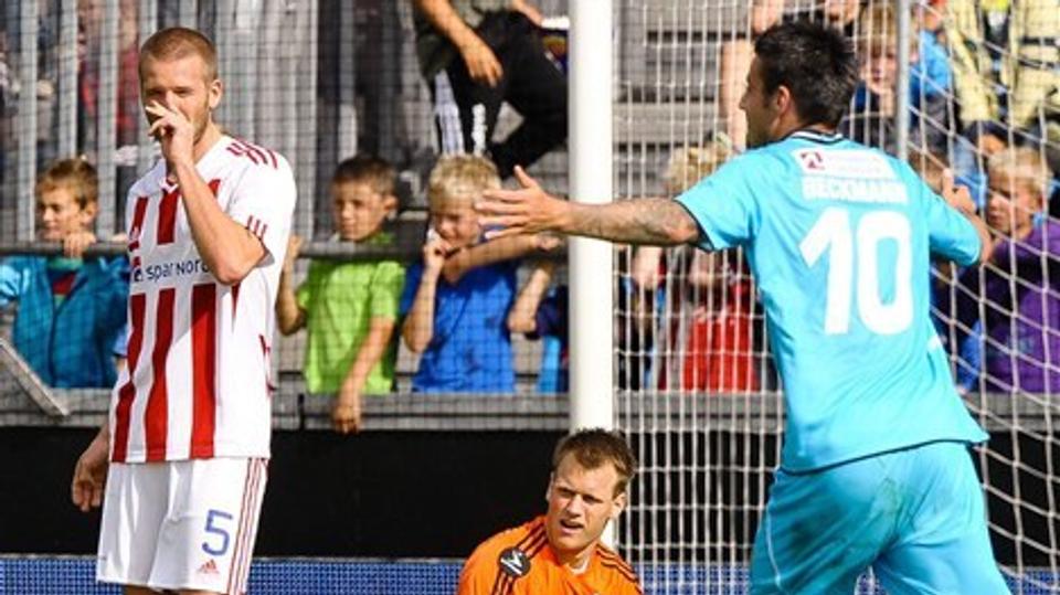 Nicolai Larsen afløste Vejle Boldklub Koldings Kristian Fæste fra starten af anden halvleg i Istanbul. Foto: Claus Søndberg