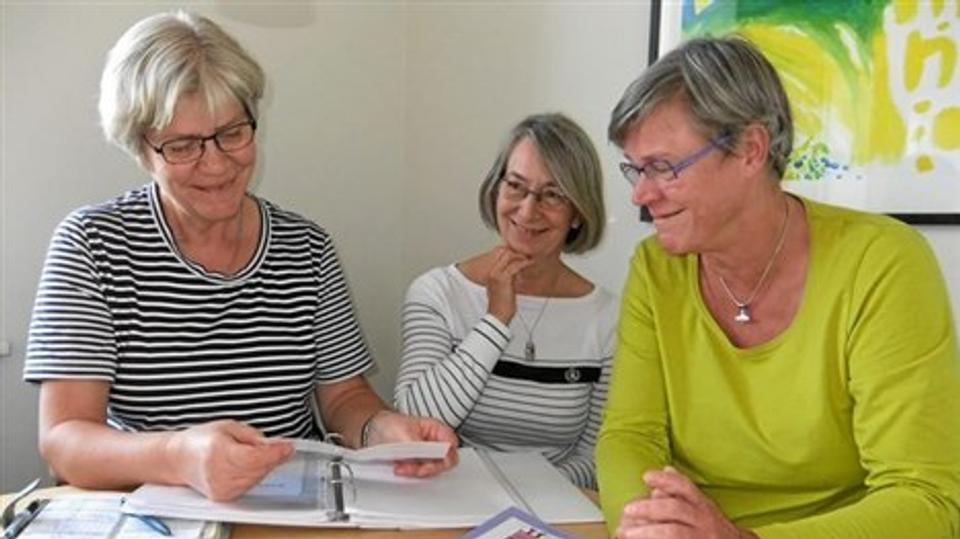 Initiativgruppen til den nye afdeling af Kamillus udgøres af (fv) Bente Ågren Jensen, Helen Larsen og Hilly Marie le Févre.