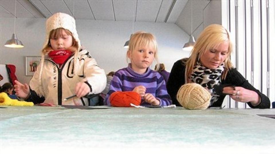 Sofie, Jessica og Henriette fra Aalborg Øst har igen mulighed for at være kreative på Trekanten i vinterferien. Privatfoto