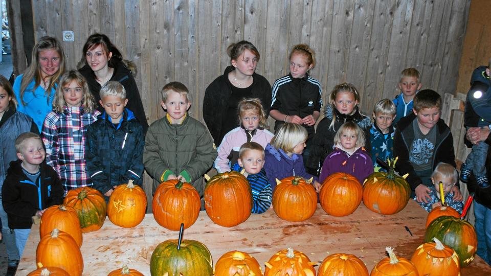 Mange smukke græskar i Moseby. Privatfoto