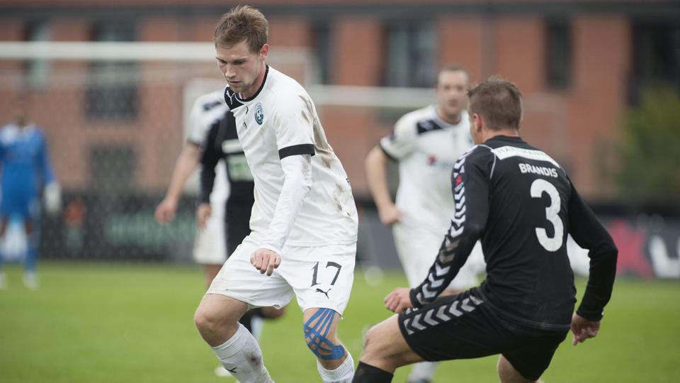 FC Hjørrings Jesper Blicher har atter problemer med knæet. Foto Bente Poder <i>Bente Poder</i>