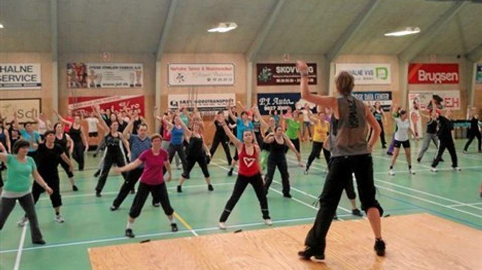 Søndagens zumba-event blev enstor succes