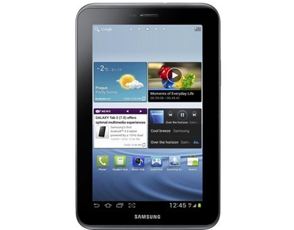 Samsungs nye "lavpris-tablet" Galaxy Tab 2. Billigste version koster under 2.400 kr.