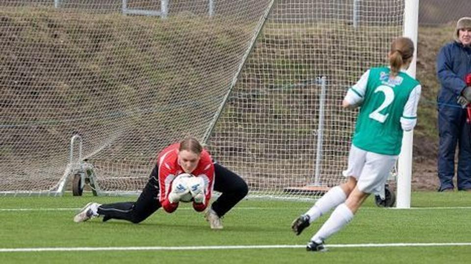 Fortuna Hjørrings keeper Heidi Johansen blev passeret tre gange mandag. Foto: Kurt Bering