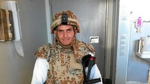 Jacob, eller Kubus, som han også kaldes, slap heldigt fra at stå ansigt til ansigt med en snigskytte fra Taleban i Afghanistan. Privatfoto