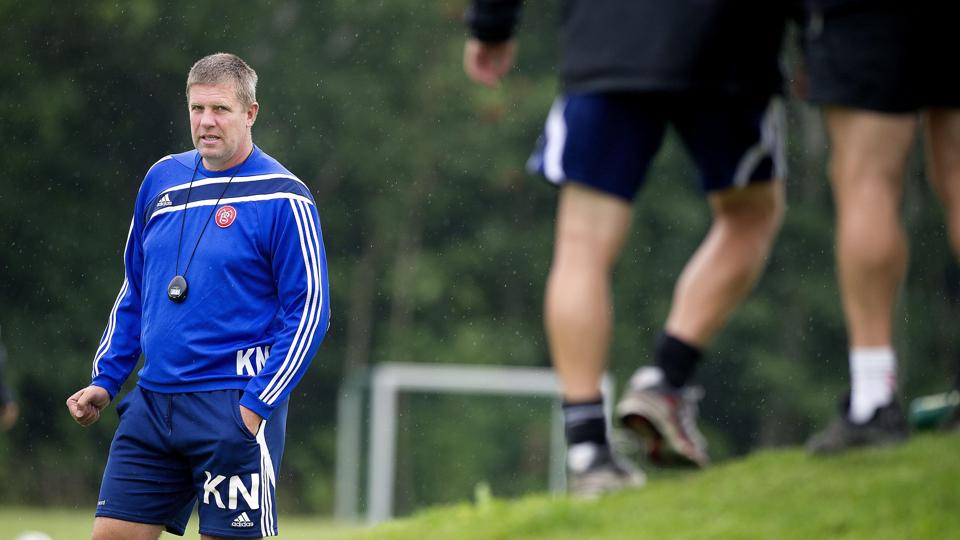 iFoto Lars Pauli Aalborg øst Hornevej Aab Anlæg Sidste træning før kampen mod Horsens lørdag Cheftræner Kent Nielsen <i>Lars Pauli</i>