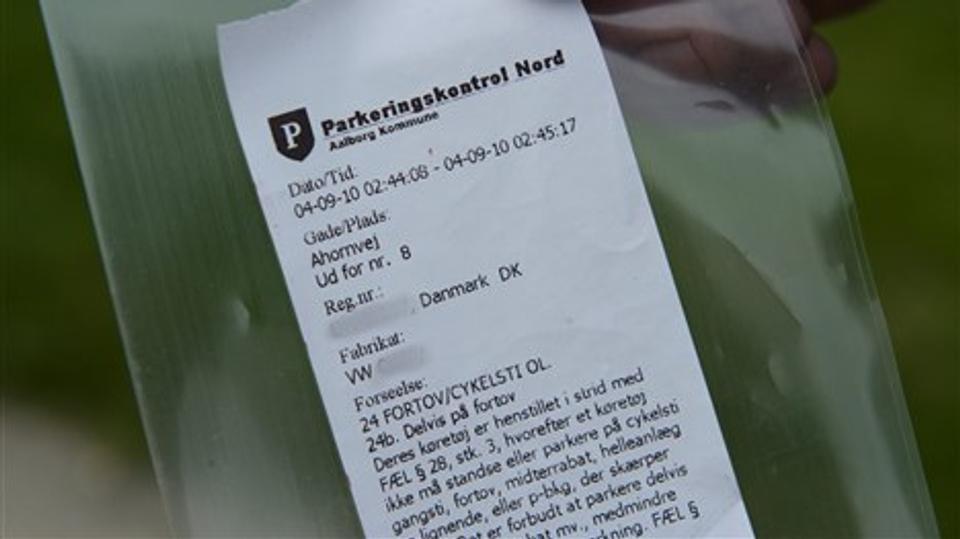 Bilister i Hjørring Kommune får færre -p-bøder i fremtiden. Arkivfoto