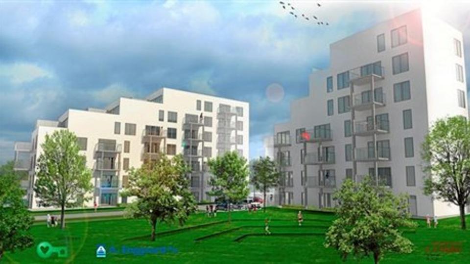 Mølleriet får et overordnet udtryk, som kendes fra mange af eternittens byggerier.Illustration:Arkitektfirmaet C.F. Møller A/S