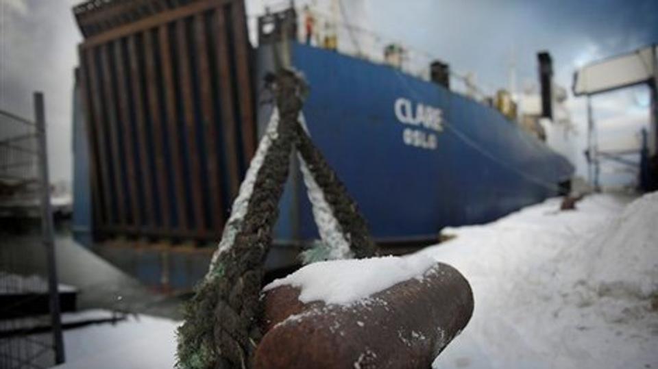 Det skulle være starten på en ny færgeæra for Hanstholm Havn, da Thy Ferries Cargo A/S fra nytår 2011 åbnede godsrute til Kristiansand med ro/ro færgen "Clare". Efter et færgeskift og fire måneder senere var det slut. Arkivfoto: Diana Holm