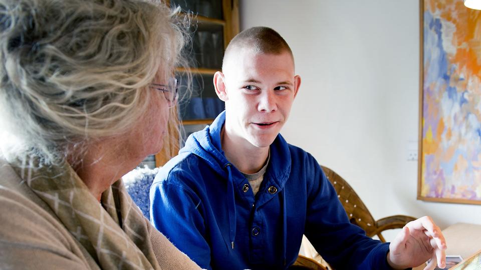20-årige Kasper Rolighed Poulsen fra Skyum har gennem en del år haft en lektiehjælper, og det blev en afgørende faktor for, at han nu har fået en fin afgangseksamen på Thy-Mors HF og VUC. Arkivfoto <i>Foto: Peter Mørk</i>