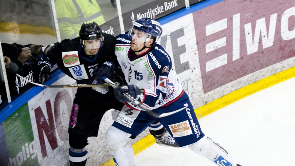 Frederikshavn White Hawks kan få det psykiske overtag frem mod pokalfinalen med en sejr fredag aften over SønderjyskE i ligaen.Foto: Kurt Bering <i>Kurt Bering</i>