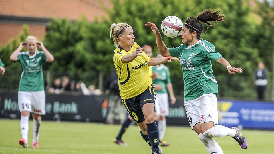 Nadia Nadim blev matchvinder for Fortuna Hjørring. Foto: Michael Koch