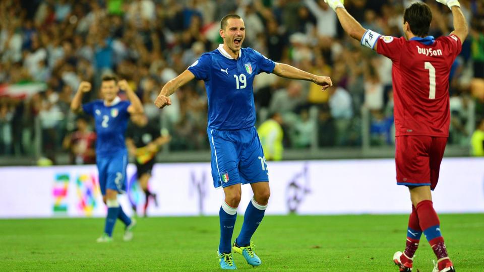Italien sikrede sig VM-billetten med 2-1 sejren over Tjekkiet. Foto: Scanpix <i>Scanpix Denmark</i>