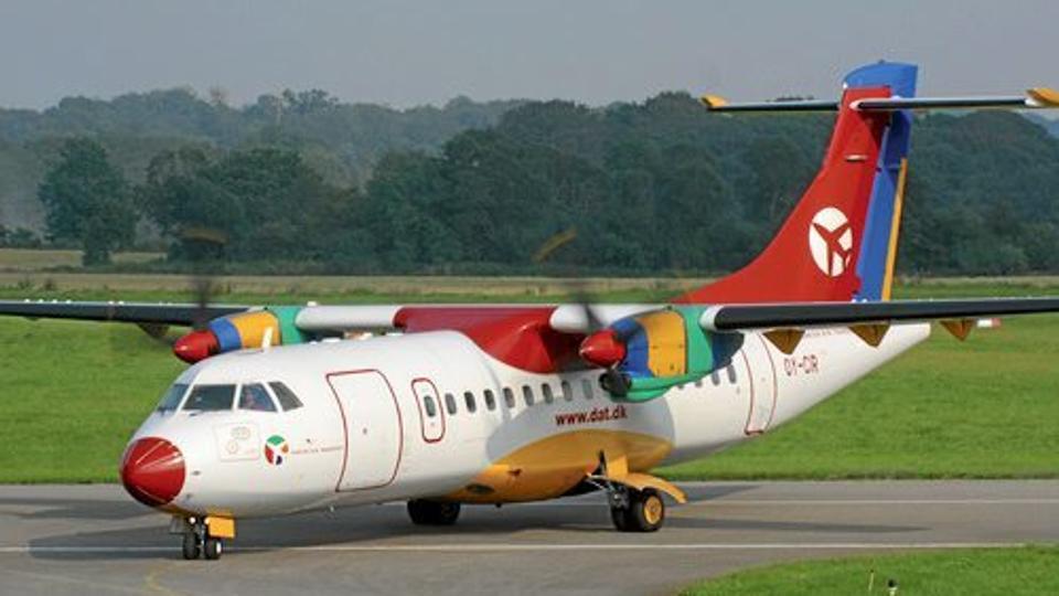 DAT råder over forskellige mindre flytyper. Her en ATR 42.Foto: DAT