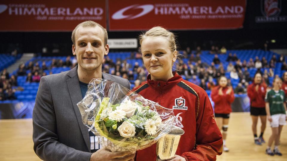 Stine Jørgensen havde ikke ventet at blive kåret af kollegerne. Foto: Henrik Bo <i>Foto: Henrik Bo</i>