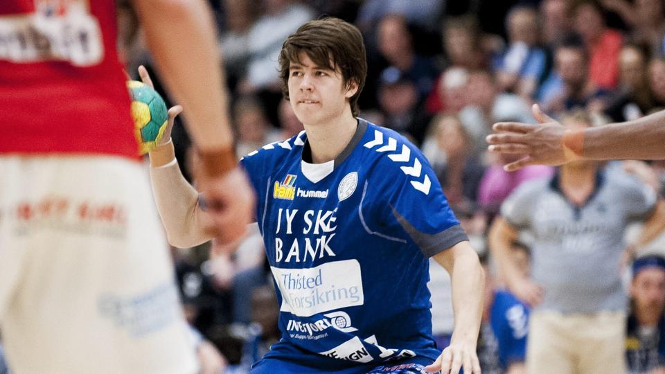 Tobias Ellebæk og co. skal en tur til Hadsten i pokalturneringen. Arkivfoto: Diana Holm <i>Foto: Diana Holm</i>