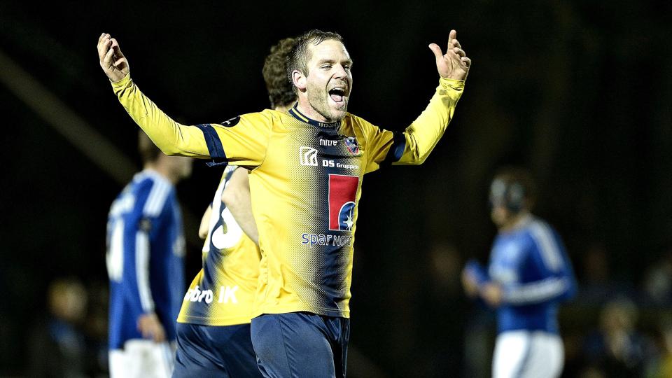 Martin Thomsen var en af de bærende kræfter hos Hobro i efteråret. Han bliver dog næppe klar til forårspremieren på torsdag:Arkivfoto: Claus Søndberg <i>Pressefotograf Claus Søndberg</i>