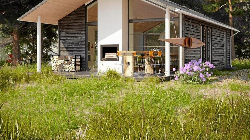 Feriehuset i sit rette element. Men i de kommende måneder er det på turné i Tyskland.