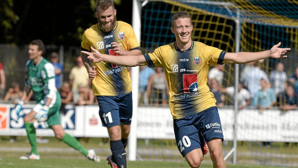 Inden Mathias Bersang Sørensen kom til Hobro i januar 2012, var han i Randers FC. Arkivfoto: Henrik Bo