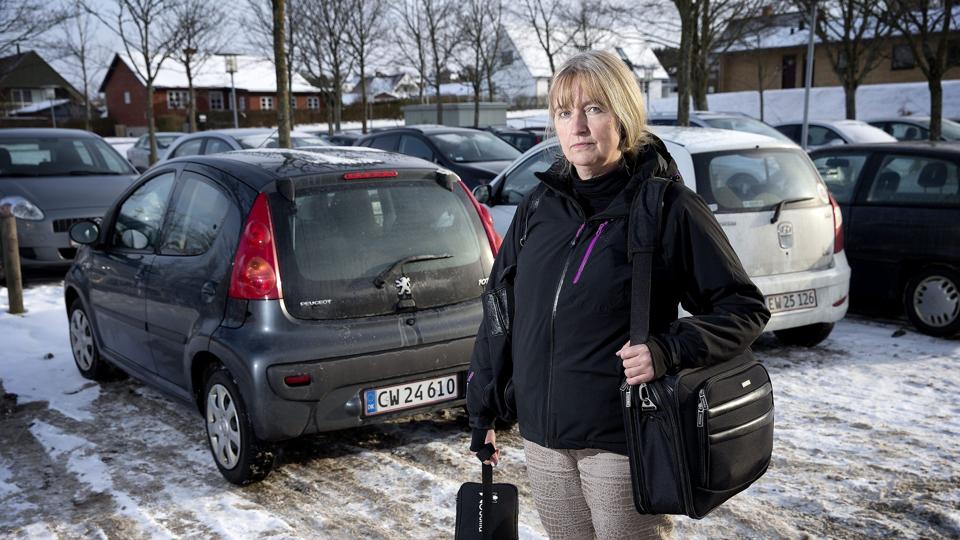 Mariann Grønlund ved ikke, hvordan hun fra 1. februar skal komme rundt i kommunen for at passe sit arbejde. Foto: Lars Pauli <i>Lars Pauli</i>