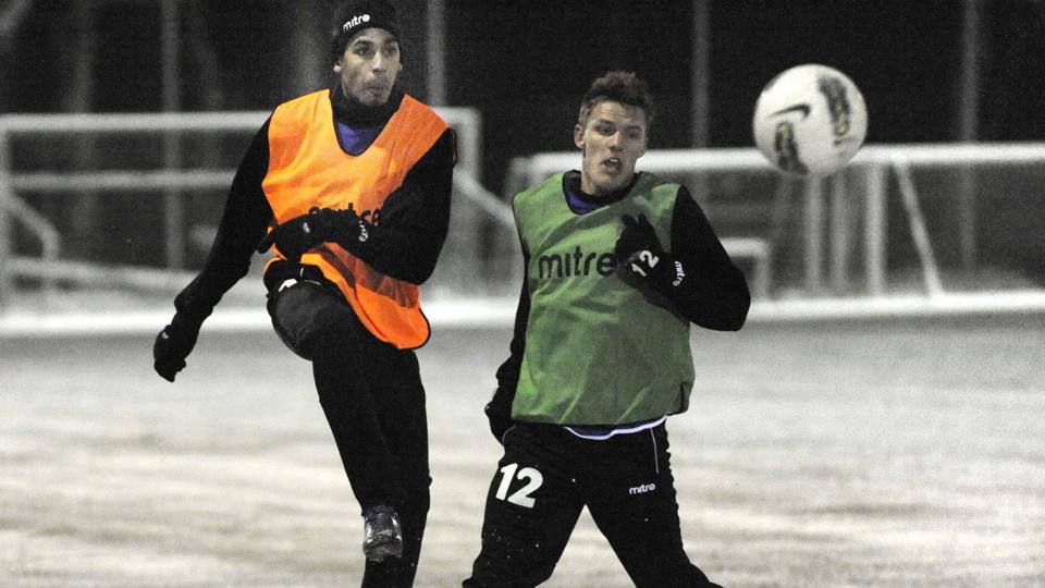 Hobro holdt 0-0 længe i testkampen. Foto: Michael Bygballe <i>Michael Bygballe</i>