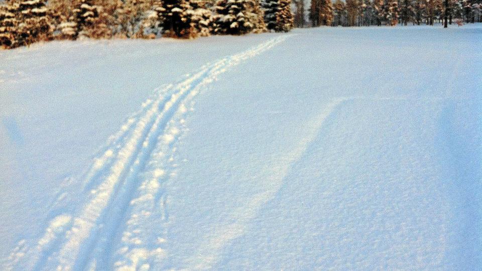 Skisporet byder sig til hos Mariagerfjord Golfklub.Privatfoto
