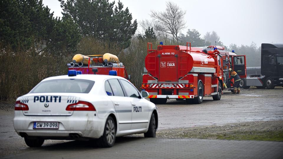 Branden blev begrænset til en truck. Foto: Claus Søndberg <i>Pressefotograf Claus Søndberg</i>