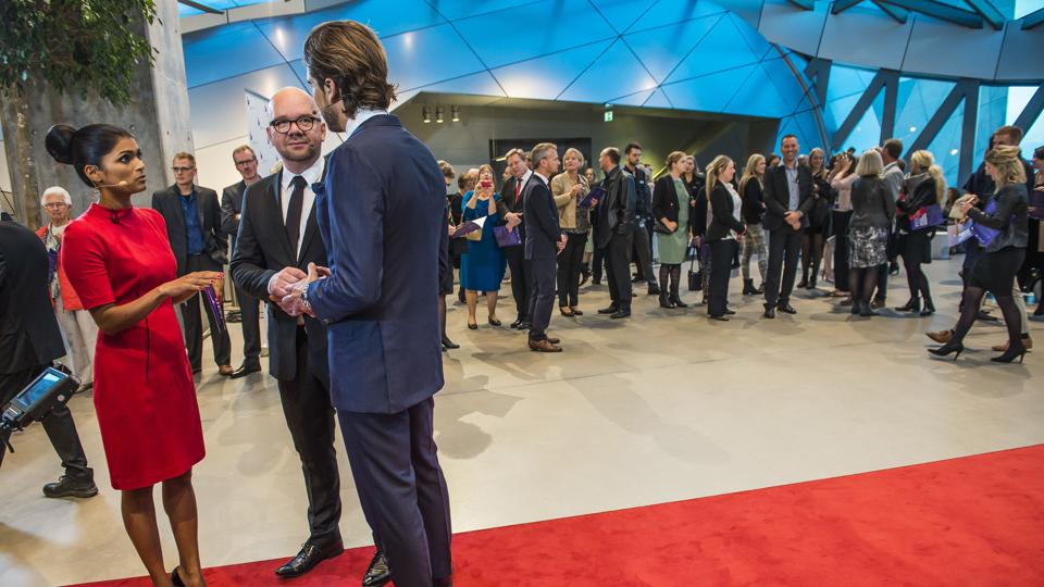 Ulla Essendrop, som her er fotograferet ved Kronprinseparrets Priser 2014 i Musikkens Hus i Aalborg, kan igen trække i gallakjole 13. marts, hvor hun er nomineret ved Billed-Bladets TV-GULD-pris. Arkivfoto