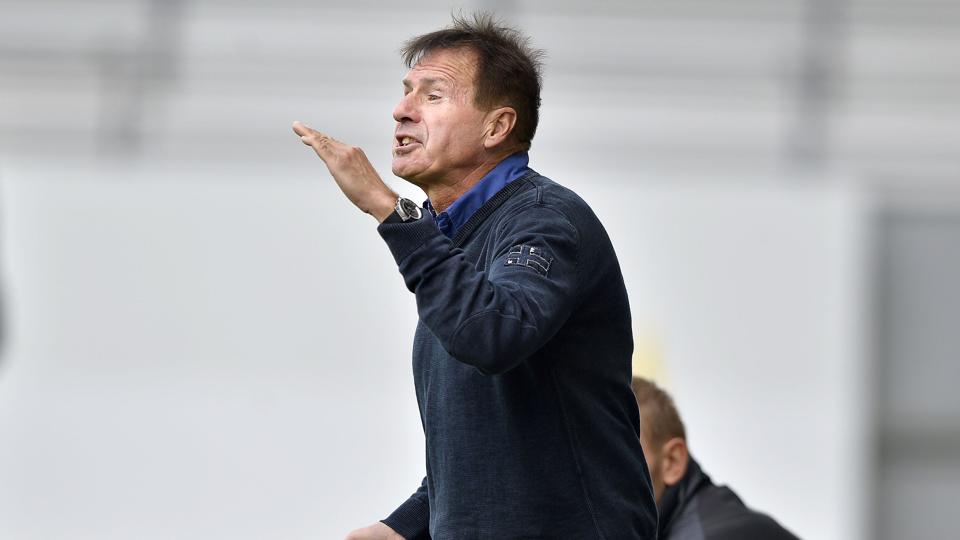 Ove Christensen kunne absolut ikke være tilfreds med sine tropper i lørdagens testkamp. Arkivfoto: Torben Hansen <i>Foto: Torben Hansen</i>