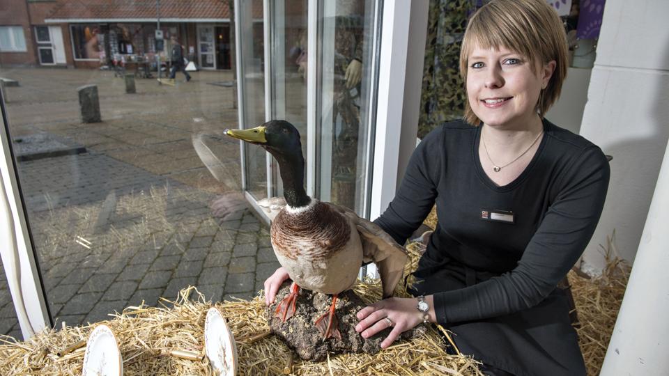 Louise Thorn har valgt temaet om jagt. Foto: Henrik Louis