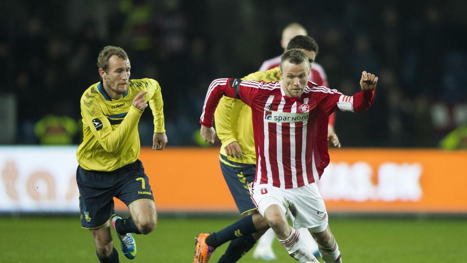 Würtz i forårspremieren i Superligaen mellem Brøndby og AaB på Brøndby Stadion. Foto: Henrik Bo <i>Foto: Henrik Bo</i>