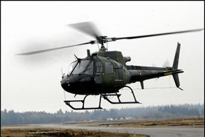 Helikopter sikkerhedslandede i Aalborg