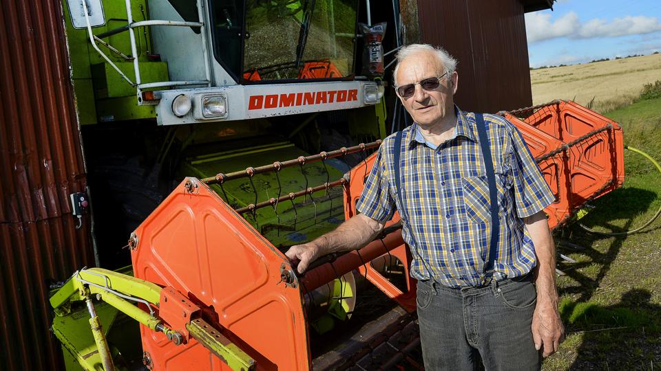 Viggo Foget, Skyum, der fredag fylder 85 år, er stadig aktiv landmand og vinimportør.  Foto: Peter Mørk <i>Foto: Peter Mørk</i>