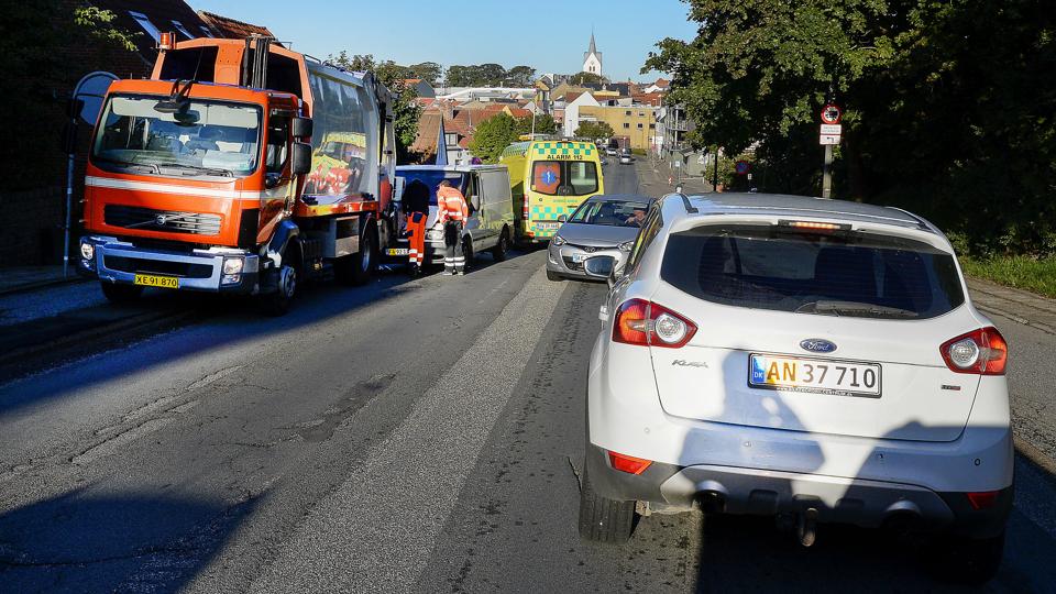 Solen om morgenen begynder nu at være til gene for trafikken, hvis man ikke er meget opmærksom.Foto: Peter Mørk <i>Foto: Peter Mørk</i>