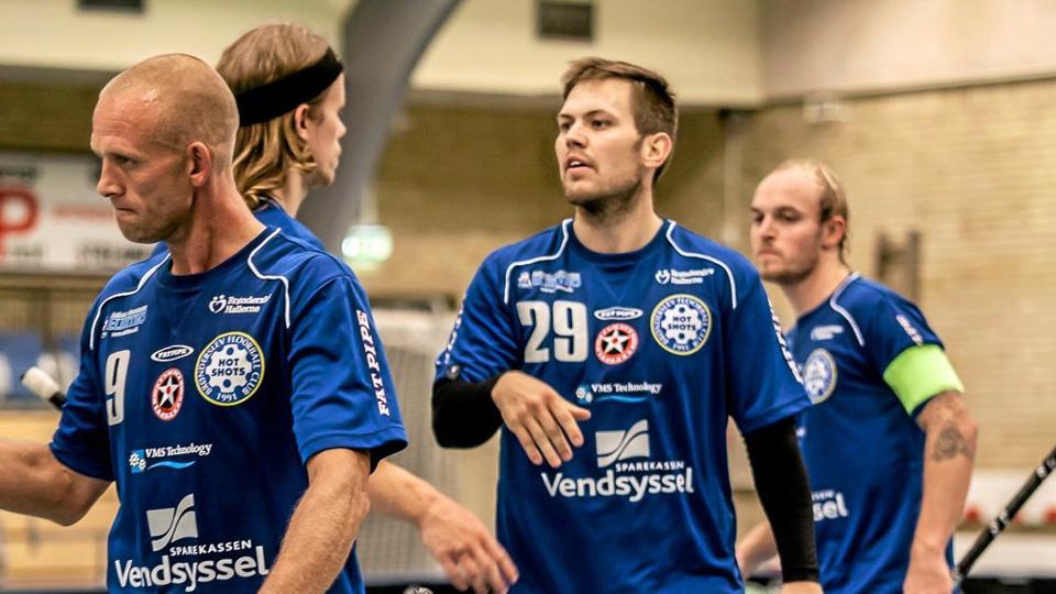 Dannie Pedersen med nummer 29 scorede to gange for Vendsyssel Hot Shots mod Hvidovre.Privatfoto